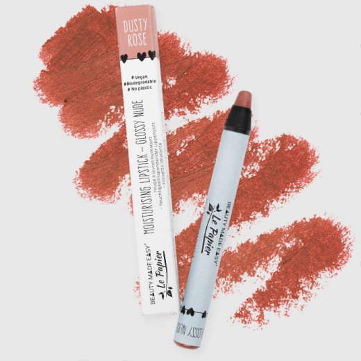 Le Papier - Lipstick Glossy Nude – Hydratačný rúž na pery DUSTY ROSE